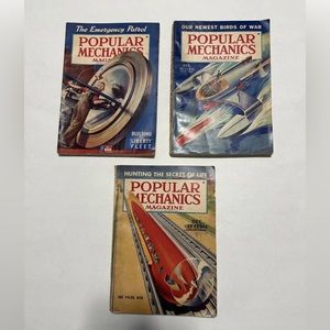 Lot Of 3 Vintage POPULAR MECHANICS Magazine - 1940-1941-1942